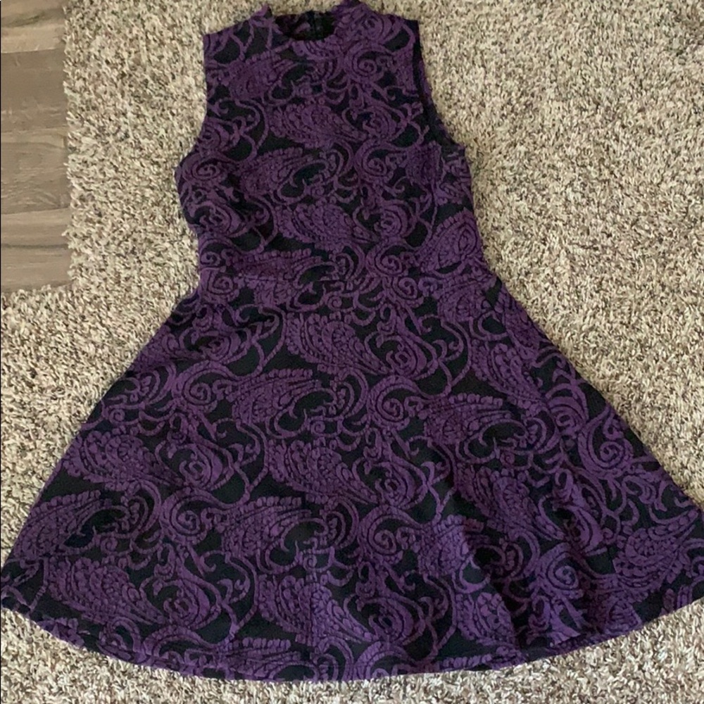 Purple and Black mini dress F21